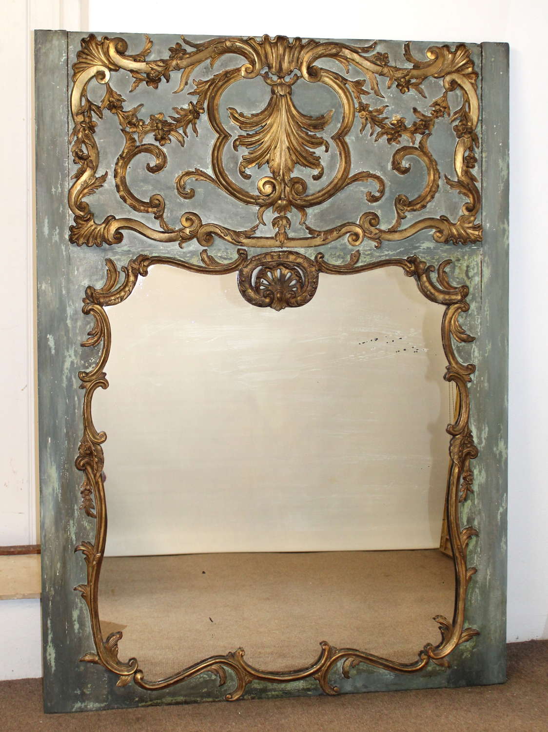 Large 18th century French Trumeau mirror
