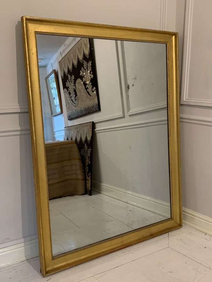 Large C19th French mercury glass mirror