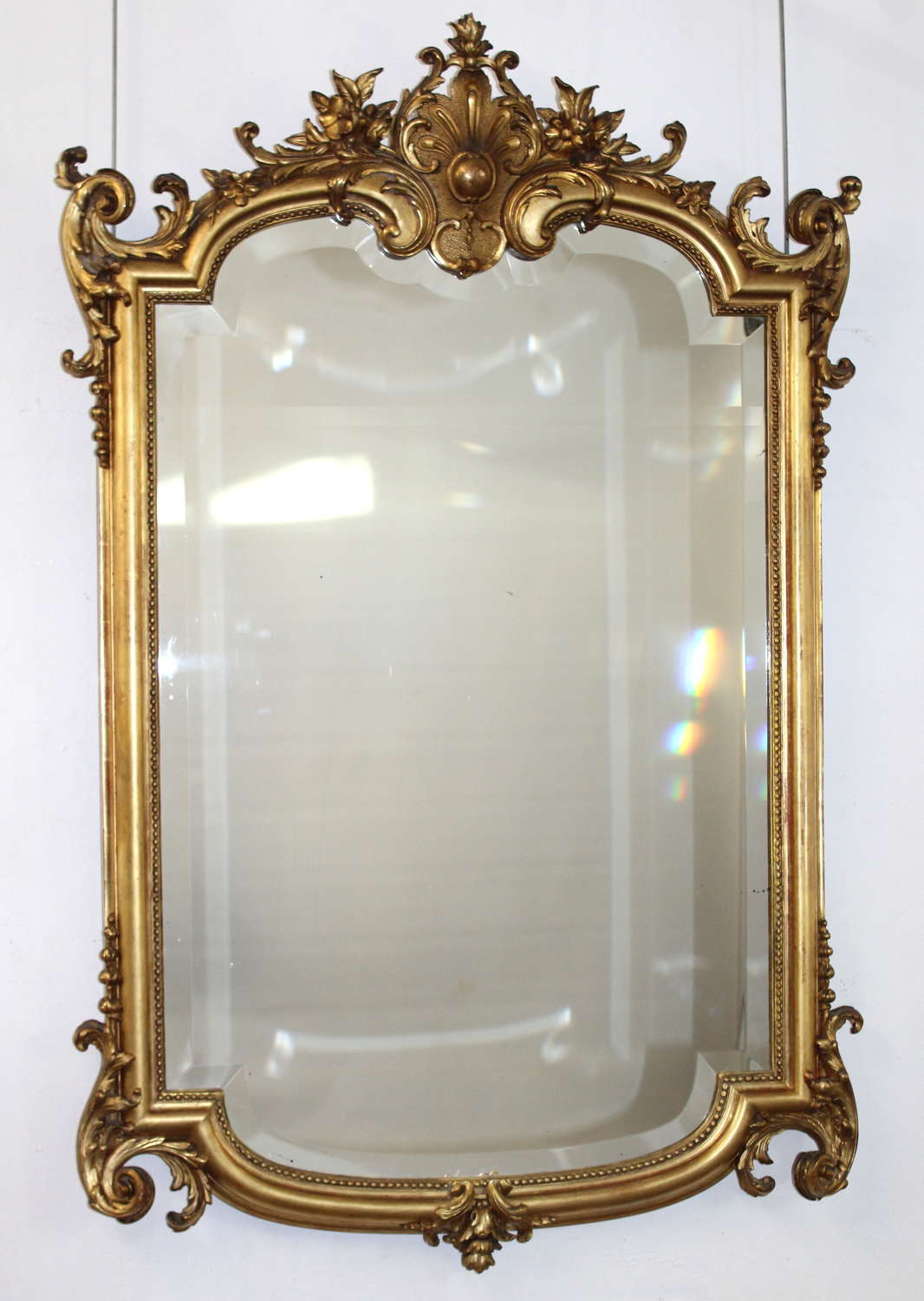 Elegant antique portrait decorative French mirror