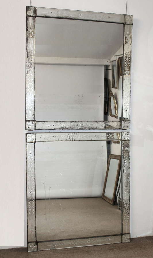 Pair 1900s Venetian mirrors