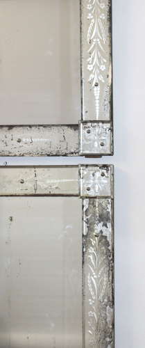 Pair 1900s Venetian mirrors