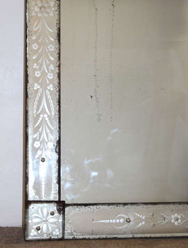Pair 1900s Venetian mirrors