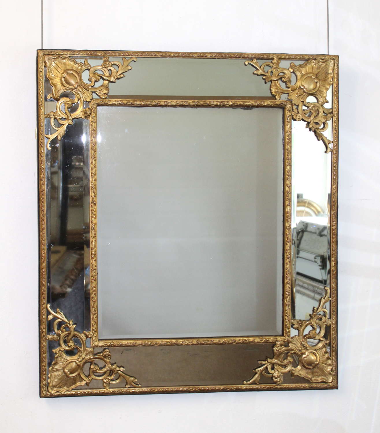 18th century French giltwood margin mirror