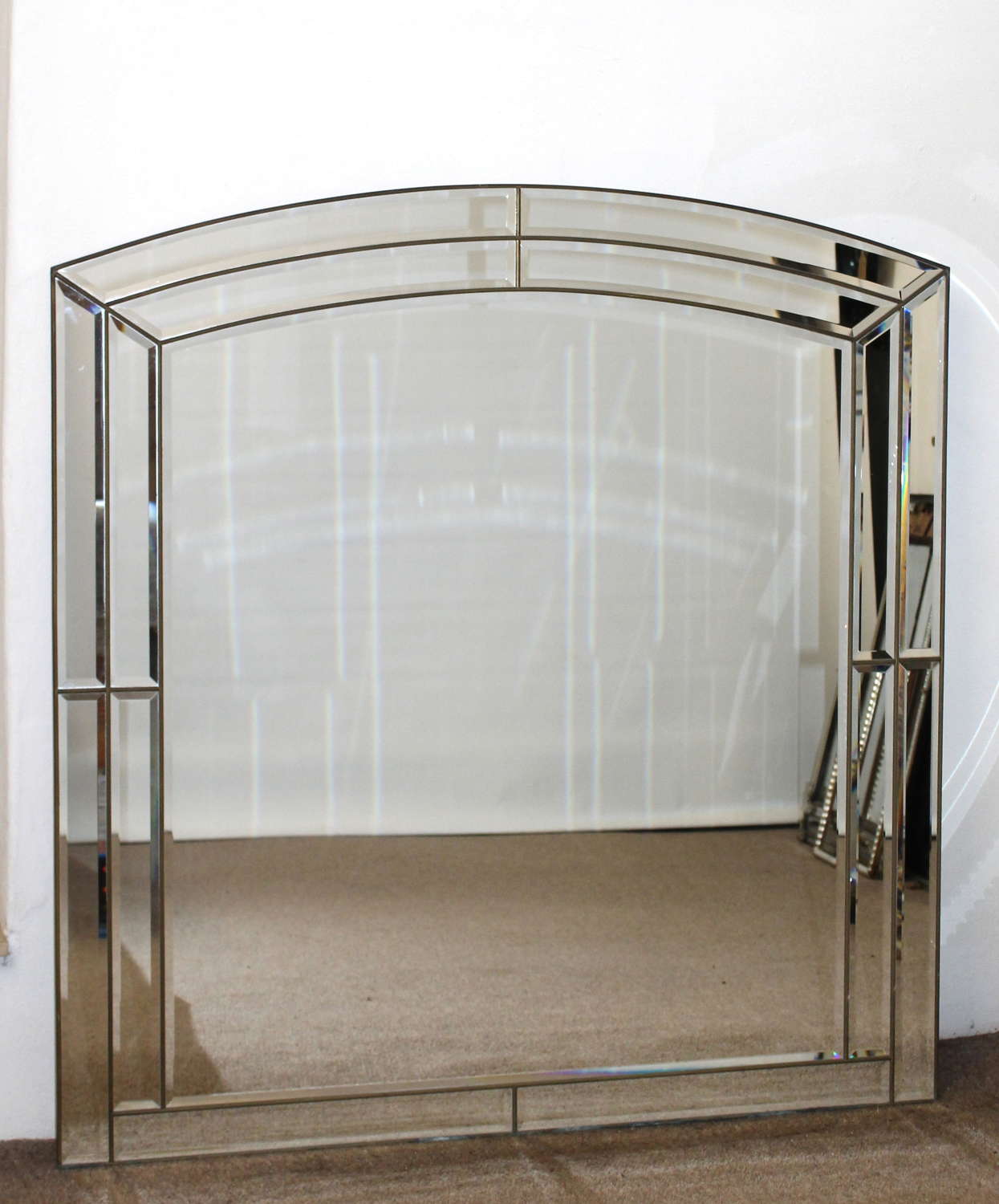 Vintage Italian mirror with bevelled glass sections