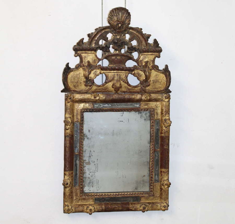 18th century French giltwood Regence mirror