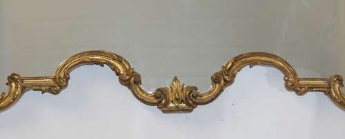 Antique Chippendale style giltwood triptych mirror