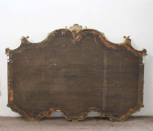 Antique Chippendale style giltwood triptych mirror