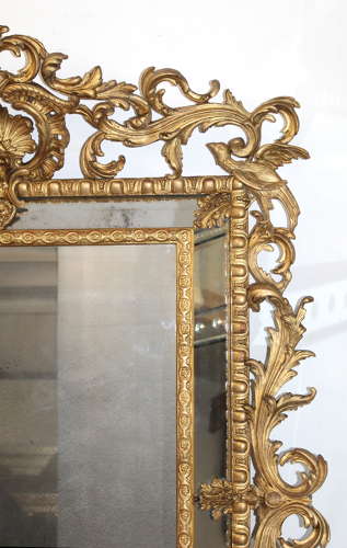 Spectacular large 18th century antique French mirror