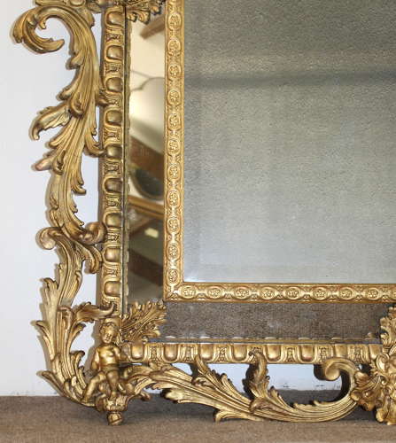 Spectacular large 18th century antique French mirror