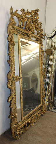 Spectacular large 18th century antique French mirror