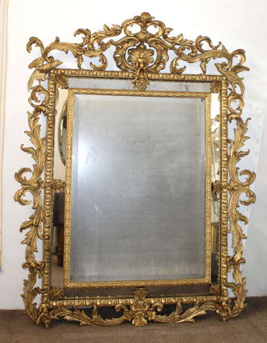 Spectacular large 18th century antique French mirror