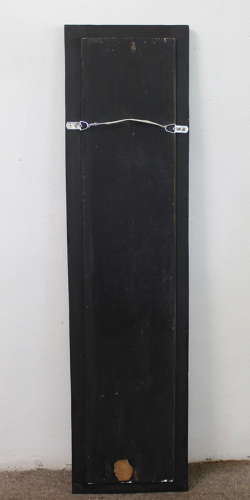 Antique French ebonised mirror with bone inlay