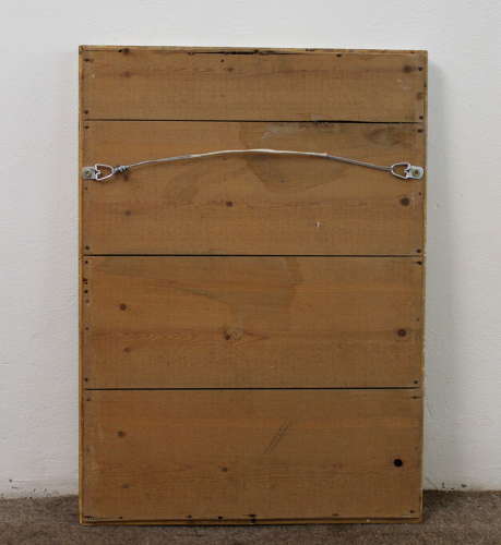 Small antique French silverleafed rectangular mirror