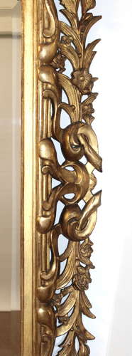 Magnificent antique Florentine giltwood mirror