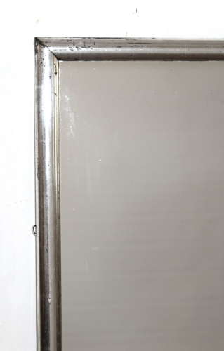 Antique French silverleafed Bistro mirror