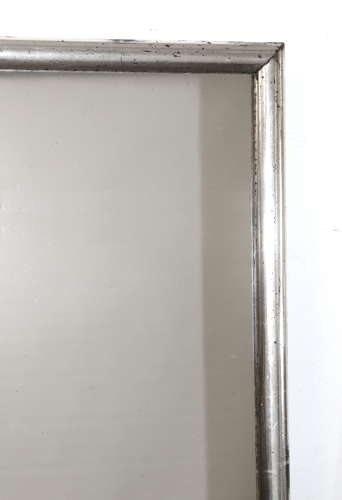 Antique French silverleafed Bistro mirror