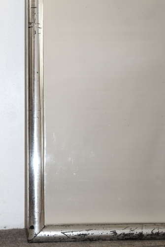 Antique French silverleafed Bistro mirror
