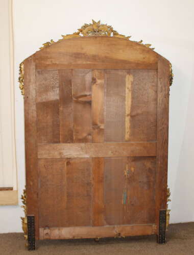 Decorative large antique French margin mirror