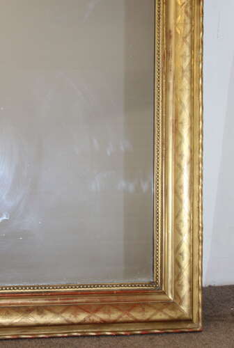 Large antique French Louis Philippe archtop with wavy edge