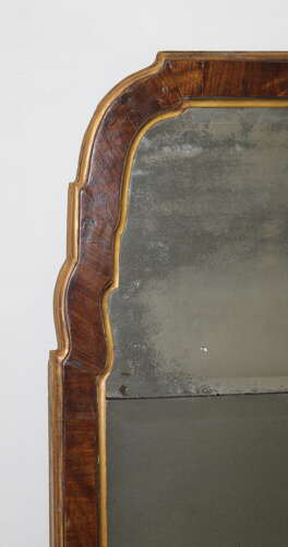 Antique Queen Anne style rosewood pier mirror