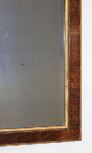 Antique Queen Anne style rosewood pier mirror