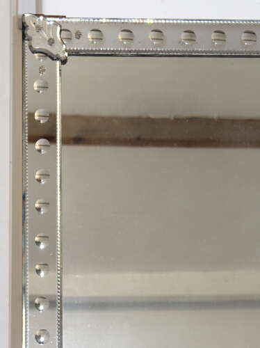 Huge antique Venetian mirror with bubble frame design