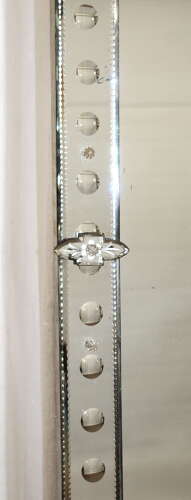 Huge antique Venetian mirror with bubble frame design