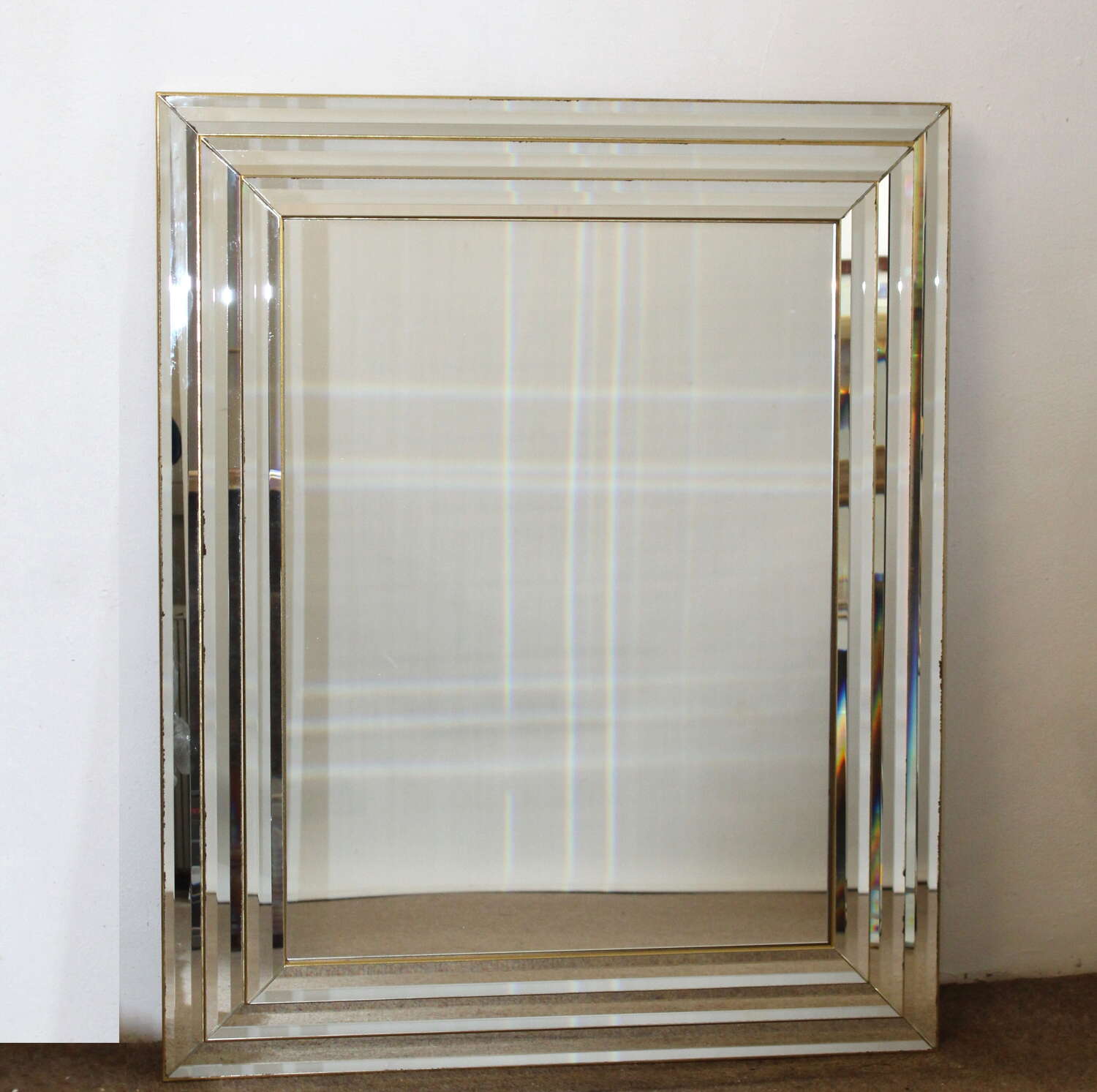 Vintage French Art Deco Hollywood style mirror