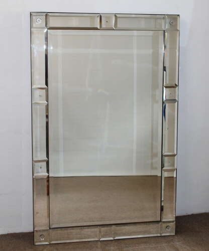 Very handsome 1920s bevelled Venetian mirror