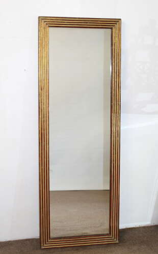 Antique French gilt reeded mirror
