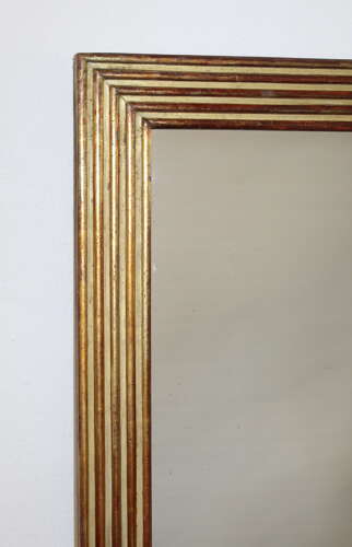 Antique French gilt reeded mirror