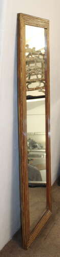 Antique French gilt reeded mirror