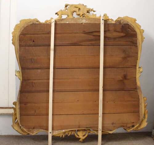 Impressive antique gilt French rococo style mirror