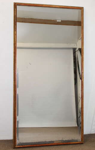 Very large antique gilt French Bistro mirror