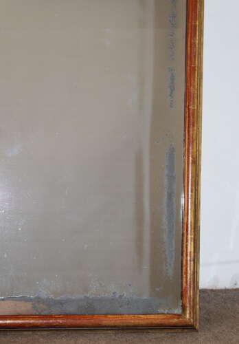 Very large antique gilt French Bistro mirror