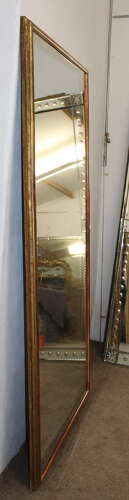 Very large antique gilt French Bistro mirror