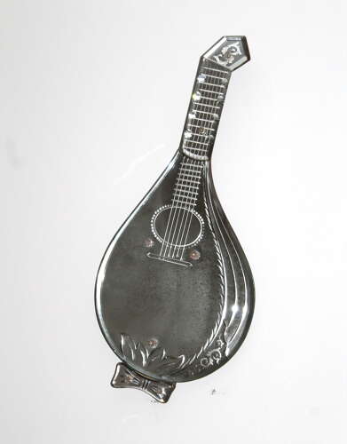 Antique guitar or mandolin-shaped Venetian mirror