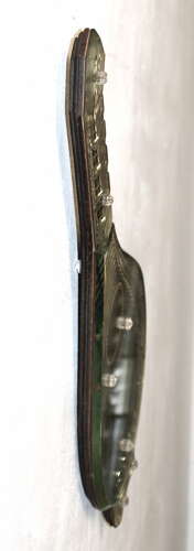 Antique guitar or mandolin-shaped Venetian mirror