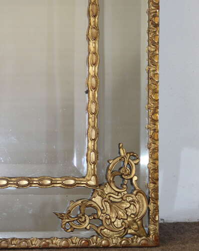 Exceptional 18th century French margin mirror