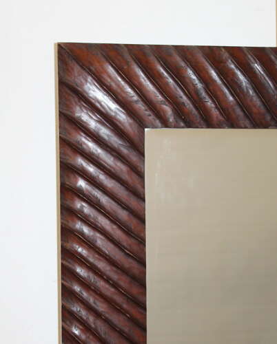 Vintage Continental wood framed mirror