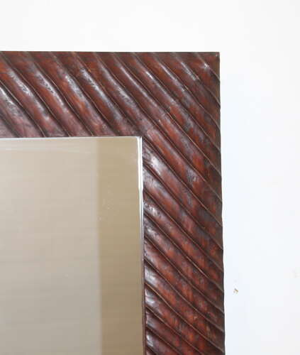 Vintage Continental wood framed mirror