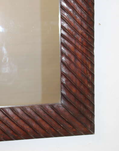 Vintage Continental wood framed mirror