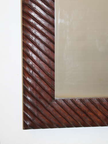 Vintage Continental wood framed mirror