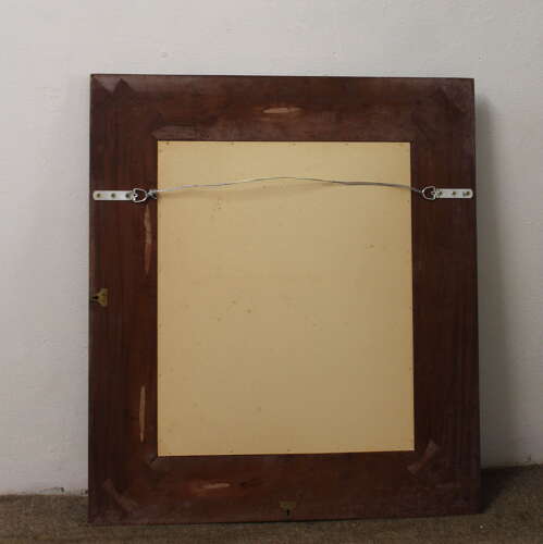 Vintage Continental wood framed mirror