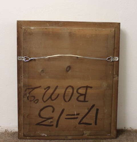 Small antique French gilt mirror with decorative frame