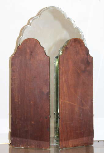 1940s bevelled edge triple dressing table mirror