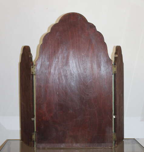 1940s bevelled edge triple dressing table mirror
