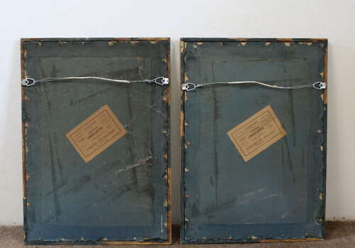 Pair of 1920s silverleafed mirrors