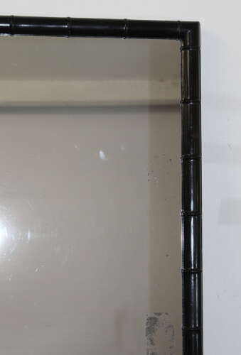 Antique French Japanned bamboo framed mirror