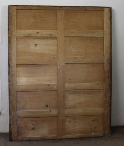 Antique French Japanned bamboo framed mirror